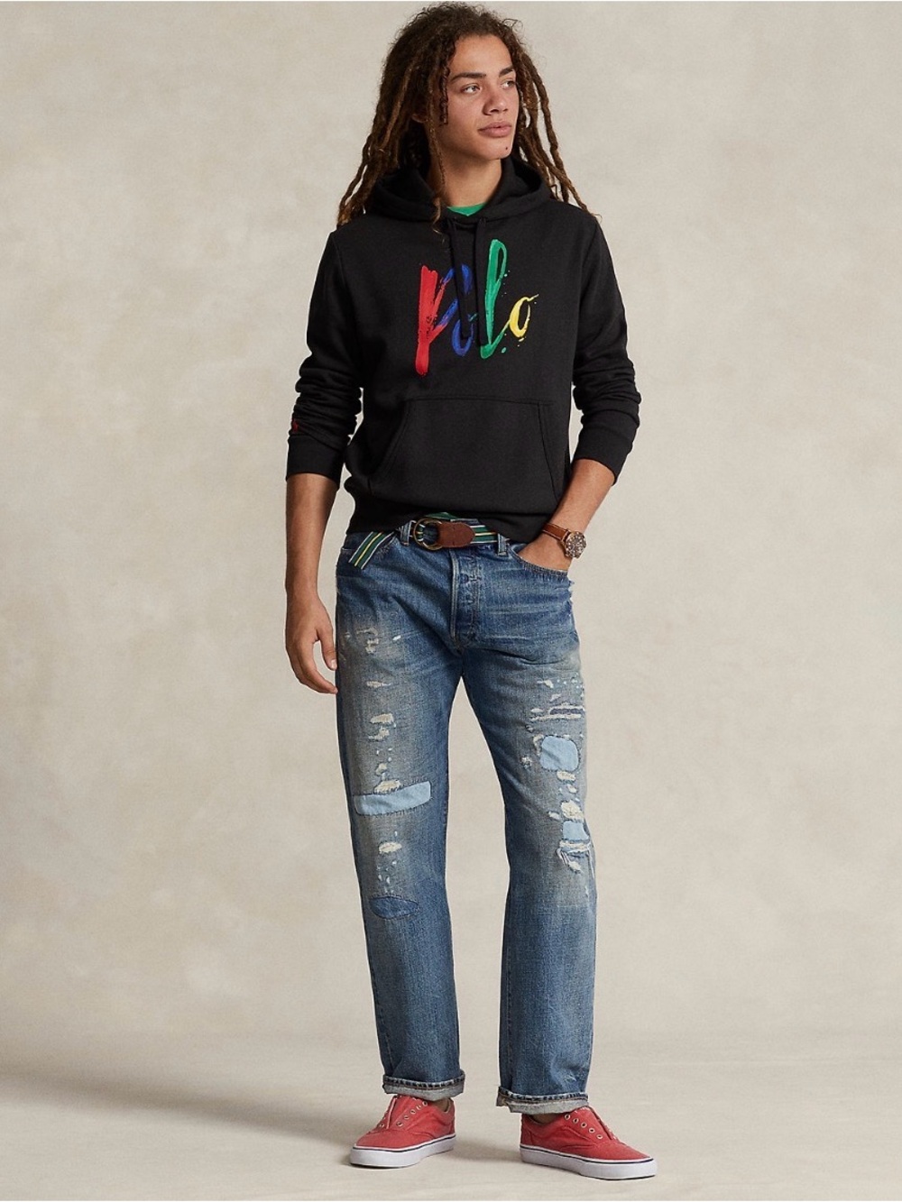 Ralph Lauren Men's Graphic Polo Fleece Hoodie